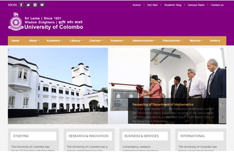 University of Colombo Website