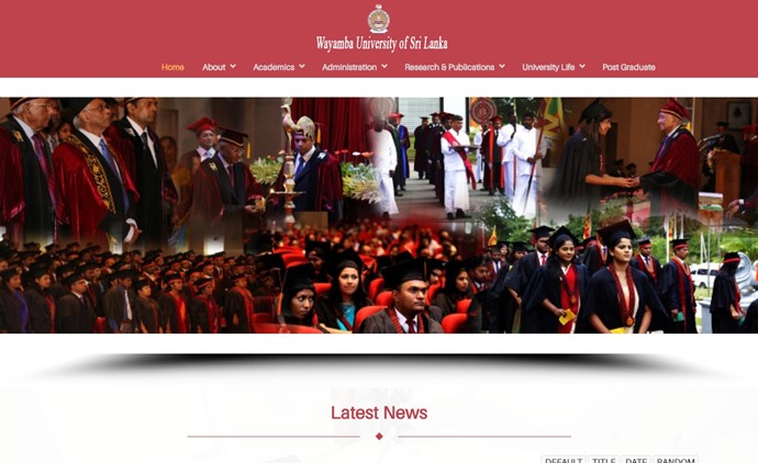 Wayamba University of Sri Lanka Website