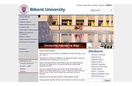 Bilkent University Website