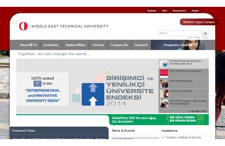 Middle East Technical University Website