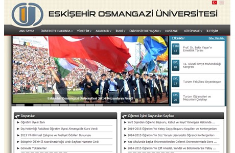 Eskisehir Osmangazi University Website