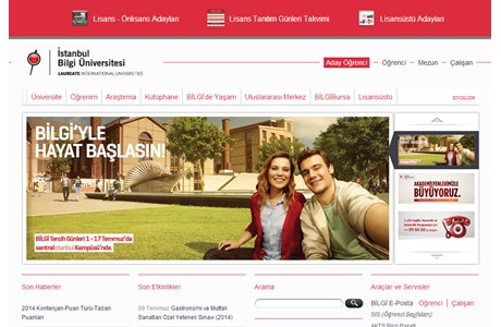 Istanbul Bilgi University Website