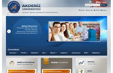 Akdeniz University Website