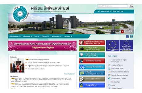 Nigde University Website