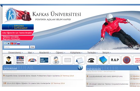 Kafkas University Website