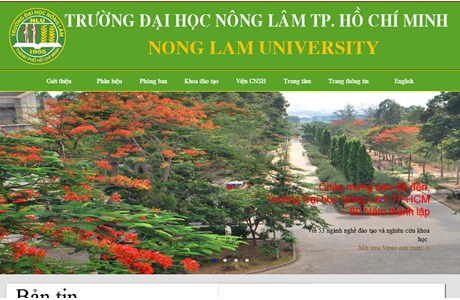 Ho Chi Minh City University of Agriculture and Forestry Website