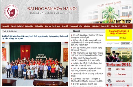 Hanoi University of Culture Website