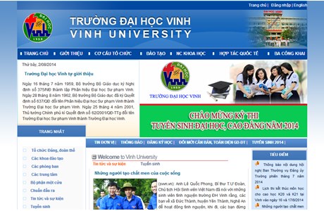 Vinh University Website