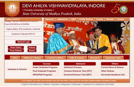 Devi Ahilya University Website