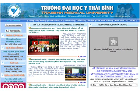 Thai Binh Medical University Website