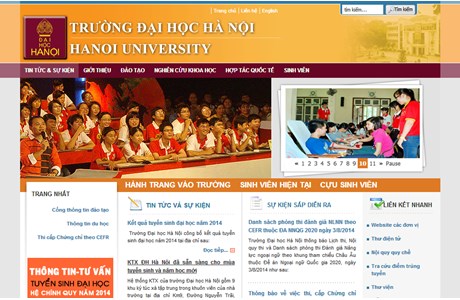Hanoi University Website