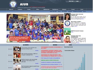 American International University-Bangladesh Website