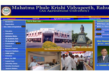Mahatma Phule Agricultural University Website
