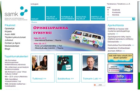 Satakunta University of Applied Sciences Website