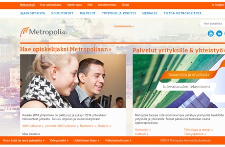 Metropolia University of Applied Sciences Website