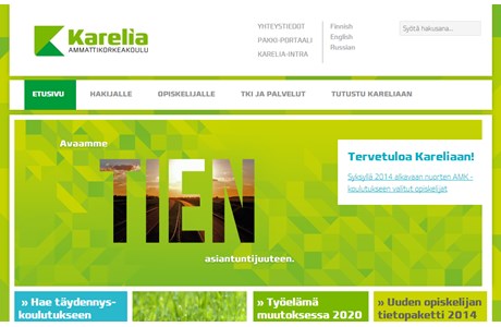 North Karelia University of Applied Sciences Website