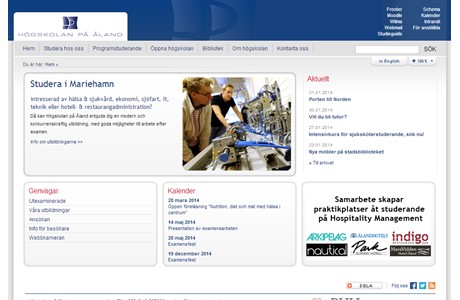 Åland University of Applied Sciences Website