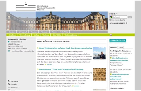 University of Münster Website