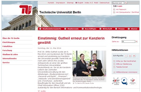 Technical University of Berlin Website