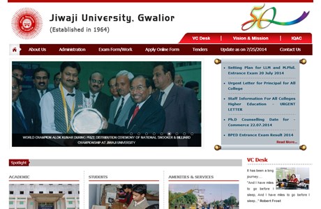Jiwaji University Website