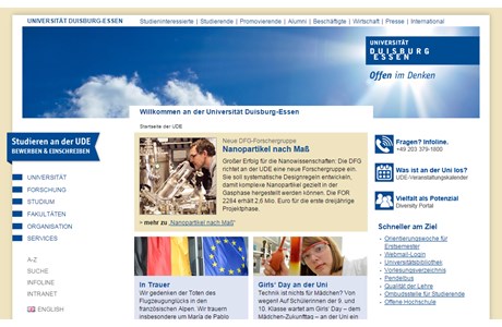 University of Duisburg-Essen Website