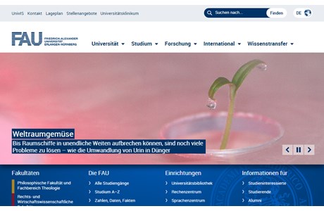 University of Erlangen Nuremberg Website