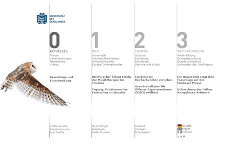 Saarland University Website
