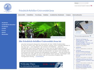 Friedrich Schiller University of Jena Website