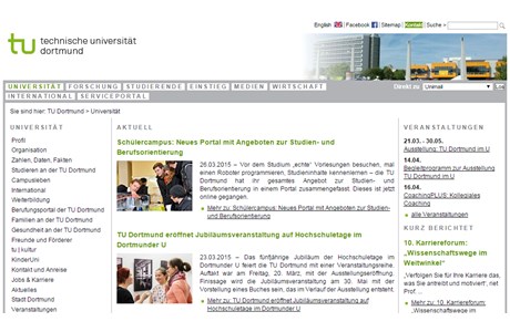 TU Dortmund University Website