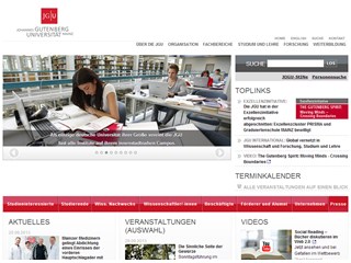 Johannes Gutenberg University Mainz Website