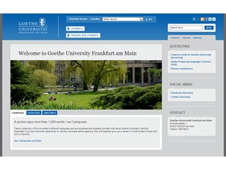 Goethe University of Frankfurt am Main Website