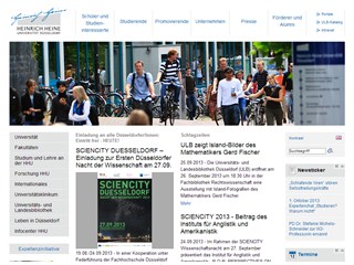 Heinrich Heine University of Düsseldorf Website
