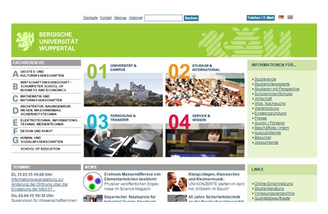 University of Wuppertal Website