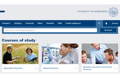 University of Hohenheim Website