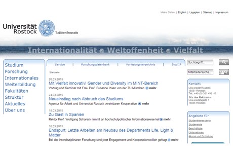 University of Rostock Website