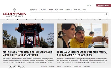 Leuphana University of Lüneburg Website