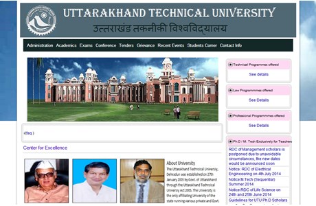 Uttarakhand Technical University Website