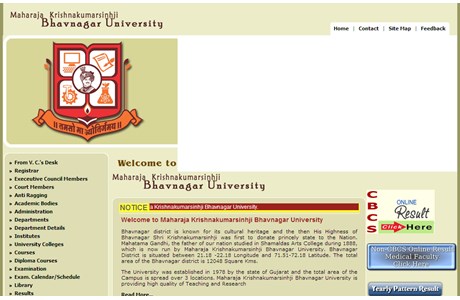 Bhavnagar University Website