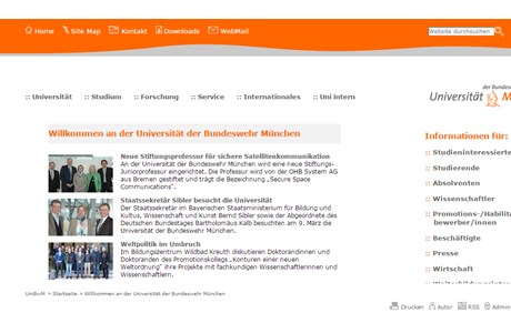 Munich University of the Federal Armed Forces Website