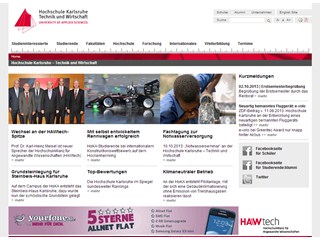 Karlsruhe University of Applied Sciences Website