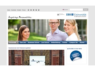 EBS University for business and law Website