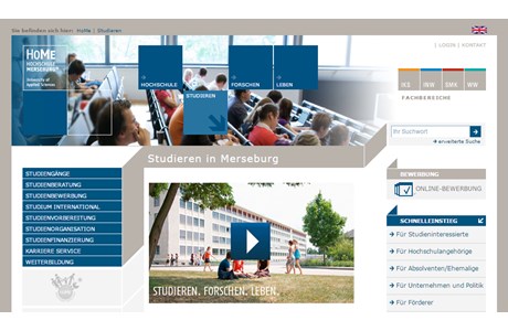 Merseburg University of Applied Sciences Website
