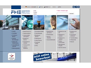Erfurt University of Applied Sciences Website