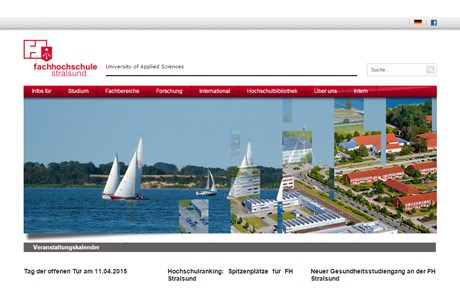 Stralsund University of Applied Sciences Website