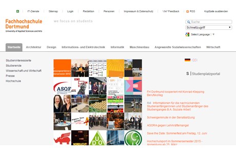 University of Applied Sciences and Arts Website