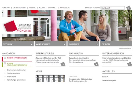 Munich University of Applied Sciences Website