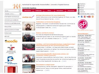 Augsburg University of Applied Sciences Website