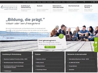 Fresenius University of Applied Sciences Website