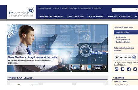 Wedel University of Applied Sciences Website