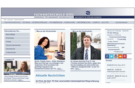 Kiel University of Applied Sciences Website